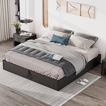 Amazon.com: LUXOAK King Size Lift Up Storage Platform Bed